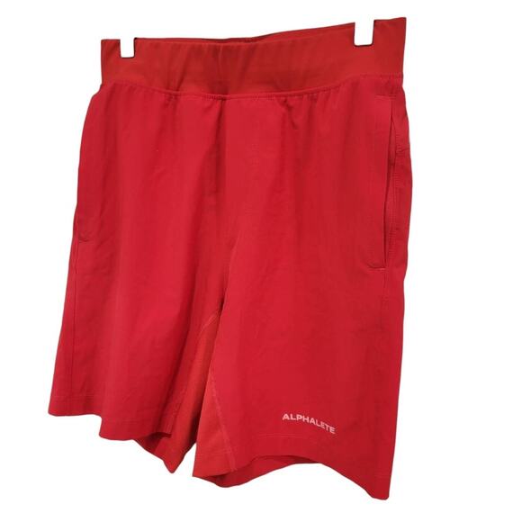 Alphalete Mens Infinity Tech Athletic Shorts Size Small Red Gym & Training Wear - Picture 2 of 12